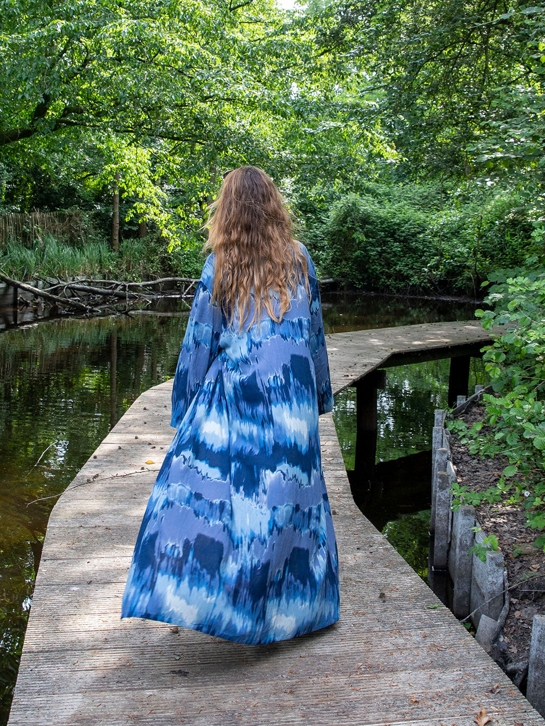 Batik Light Blue Kimono